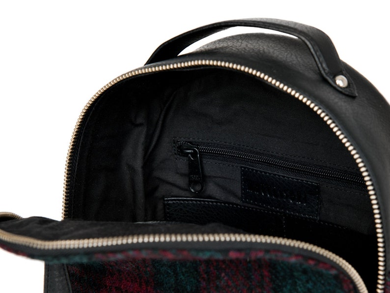 Rainbow Fabric Mini Backpack Purse Blue Pink Harris Tweed / Etsy