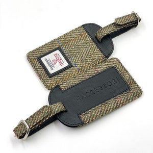 Harris Tweed luggage tag