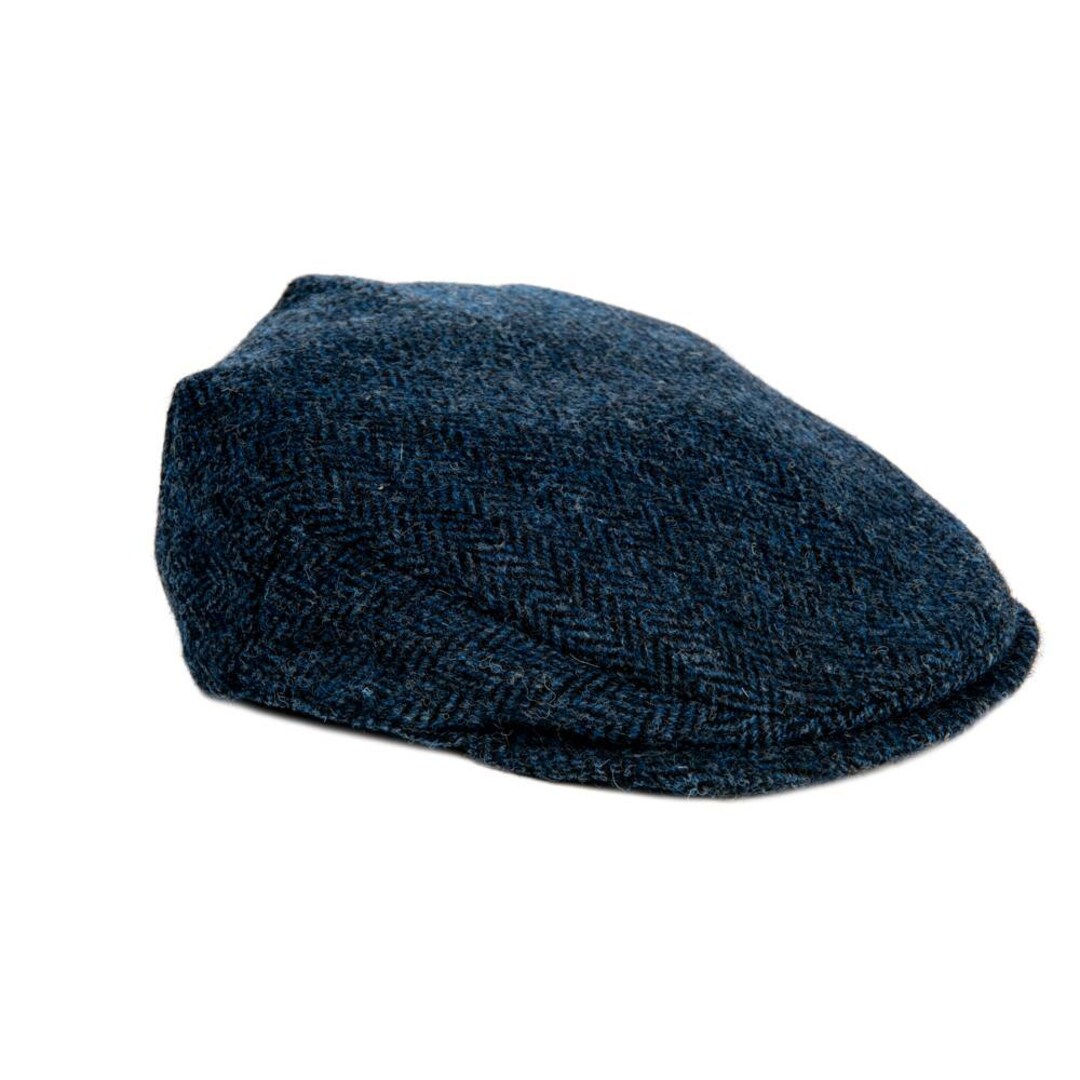 Flat Cap - Harris Tweed - Navy Herringbone main image 0