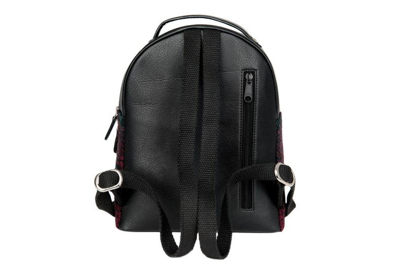 Rainbow Fabric Mini Backpack Purse Blue Pink Harris Tweed / Etsy