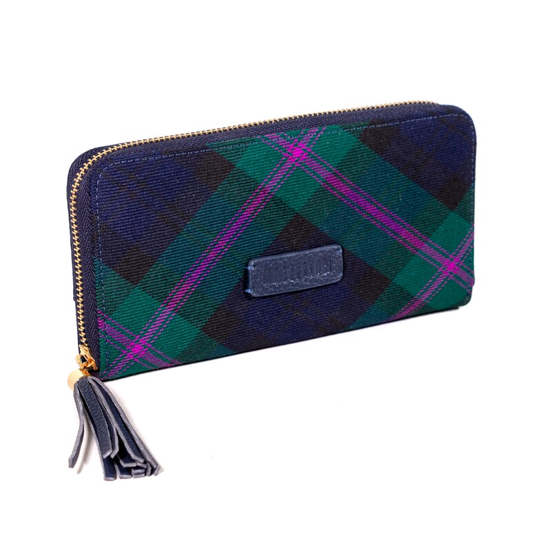green tartan purse