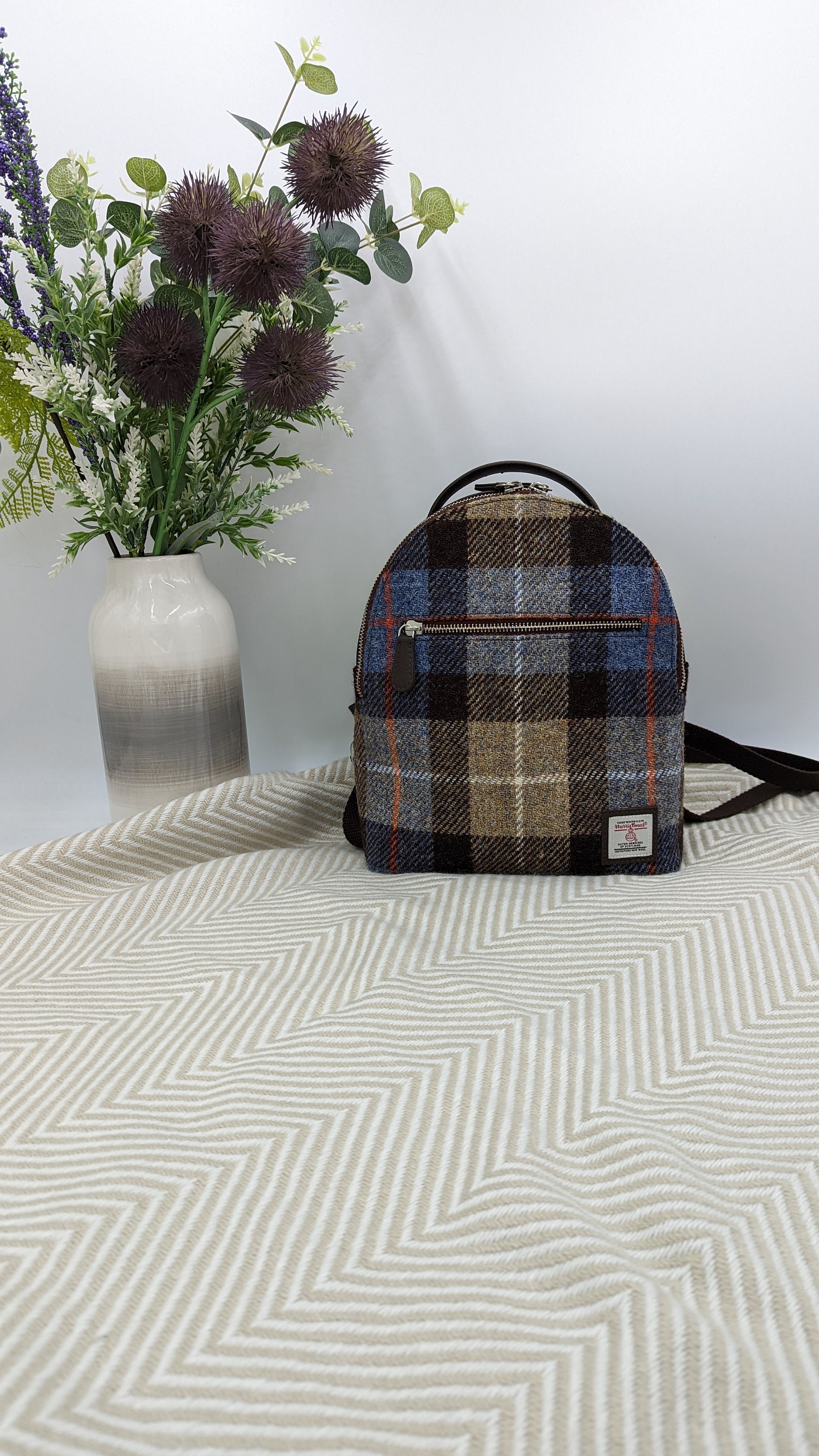 Mini Backpack. Small Backpack Purse. Harris Tweed Bag Scotland Handbags Scottish Gift Etsy Ireland