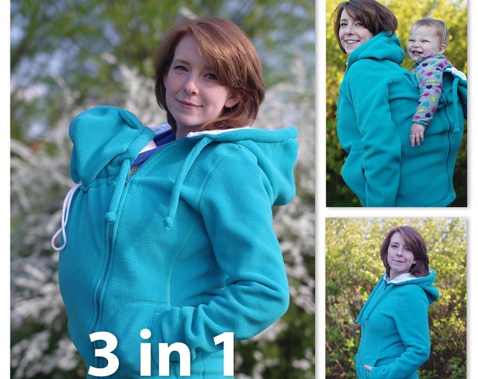 Versatile Babywearing Coat 3in1 Kangaroo Hoodie Baby Carrier Etsy