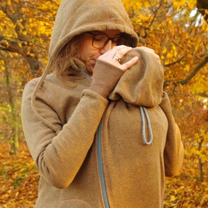 Chaqueta de maternidad de algodón 3 en 1 para portear bebés de Froggy Style