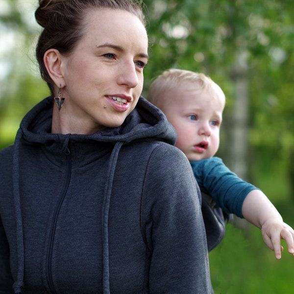 Manteau, veste de portage bébé 3en1 en coton | FROGGY STYLE babywearing | Porte-Bébé, Echarpe de portage, Maternité, pour enfant, vetement