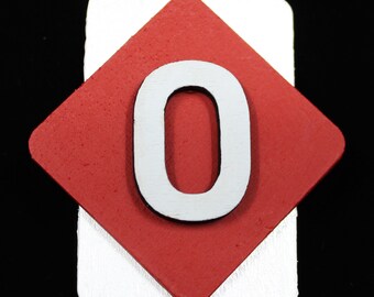 Ohio State Wood Brooch