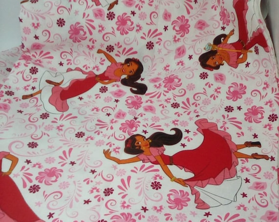 2 Yards Cotton Novelty Fabric, Elena of Avalor Material, Cotton Licensed Fabric