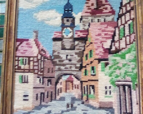 Framed Needlepoint, Vintage Needlepoint