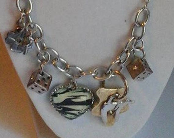Women's Vintage Statement Charm Necklace,