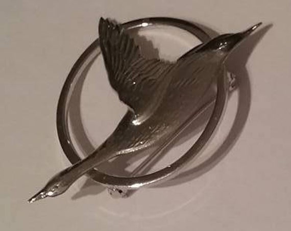 Vintage Sterling Silver Flying Goose Brooch, Forstner Silver Flying Goose Brooch, Vintage Flying Goose Pin, Sterling Silver Stamped Brooch