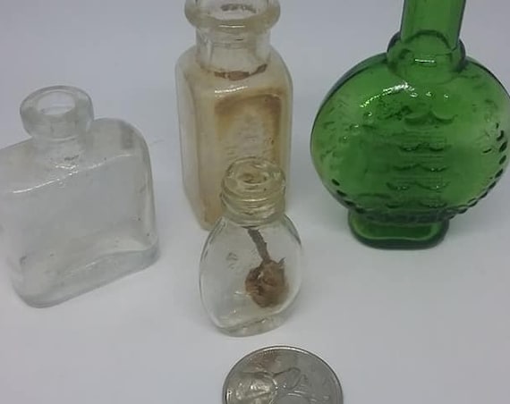 Vintage Miniature Glass Bottles