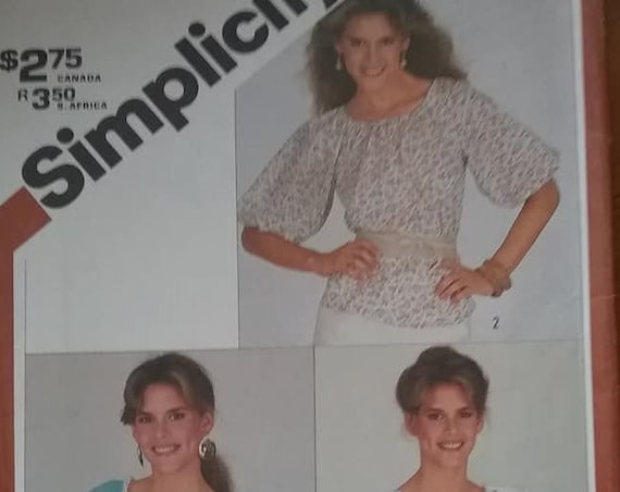 Vintage Boho or Peasant Blouse Pattern, Simplicity 5376