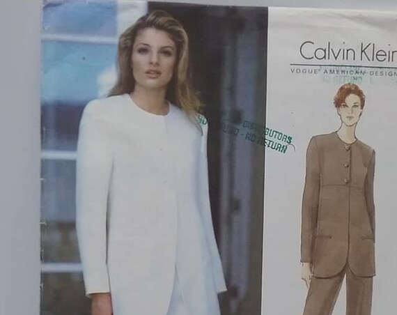 Vogue Calvin Klein Sewing Pattern #1553, Jacket, Skirt and Pants, Size 12-16