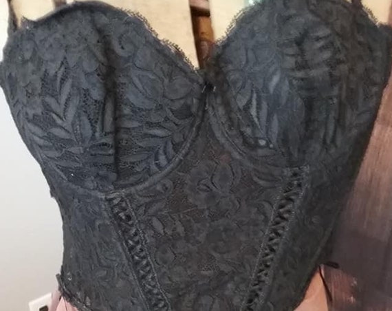 Vintage Black Lace Corset