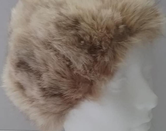 Women''s Authentic Fox Fur Hat, Vintage Canadian