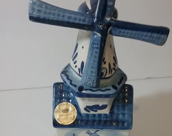 Vintage Delft Musical Windmill