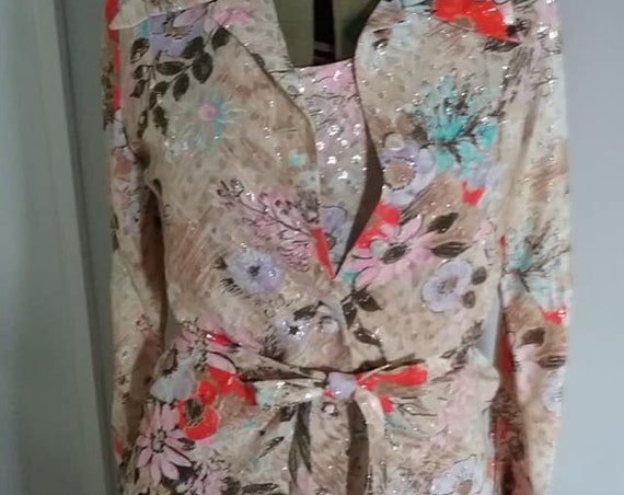 Vintage Floral Maxi Dress and Jacket, Muriel Ryan