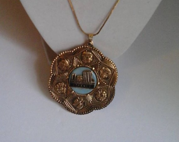 Reproduction Vintage Athene Medallion Necklace