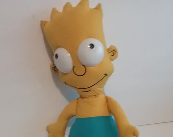 Bart Simpson 16" Plush Toy 1990, Vintage Bart Simpson Stuffed Doll,