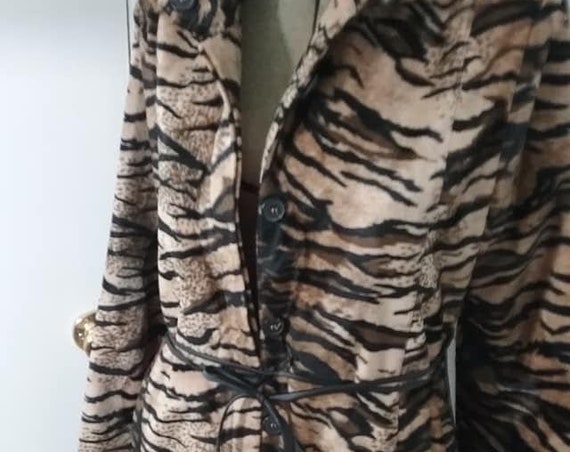 Women's Animal Print long Jacket, Casting Paris