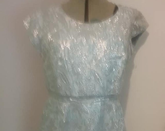60's Brocade Sparkle Cocktail Dress,