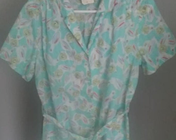 Vintage Floral House Dress, Ruby Lou