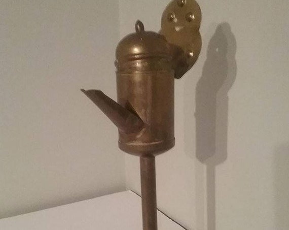 Brass Spout Kerosene Lamp, "Snotneus", Rare Dutch Antique