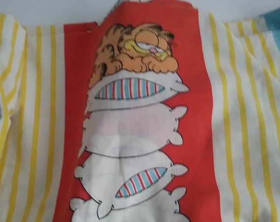 Vintage 1978 Garfield Twin Flat Sheet