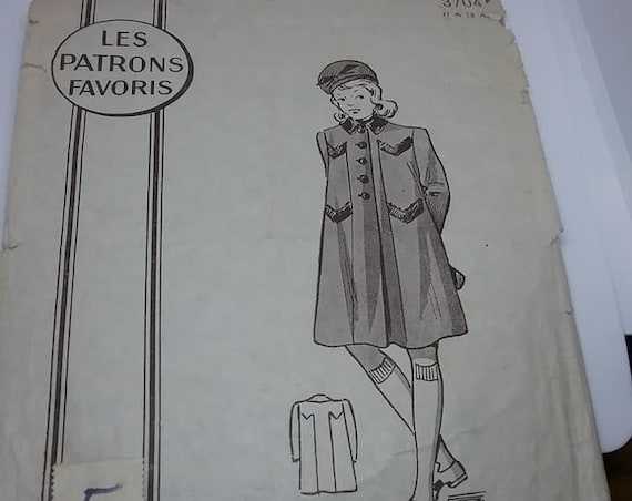 RARE 1930's Sewing Pattern, Marie Claire French