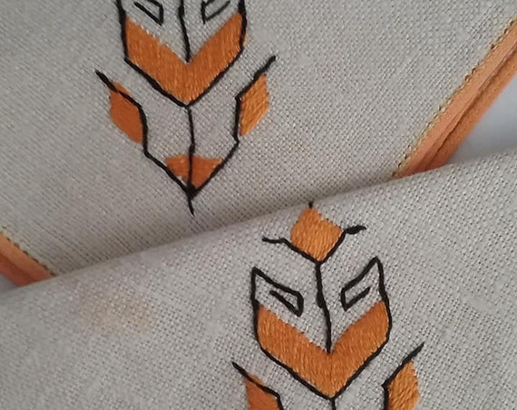 Mid Century Modern Linen Napkins