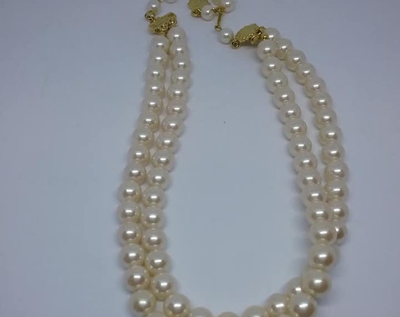 Vintage Richelieu Faux Pearls, Double Strand