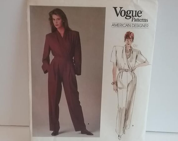 Vogue Jumpsuit Pattern, Perry Ellis Designer