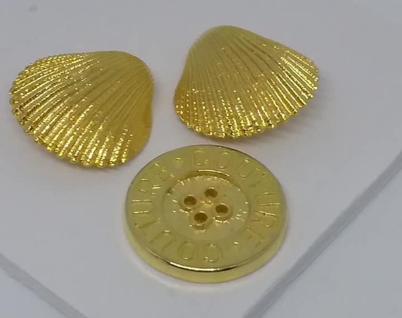Vintage Couture Golden Sewing Buttons,
