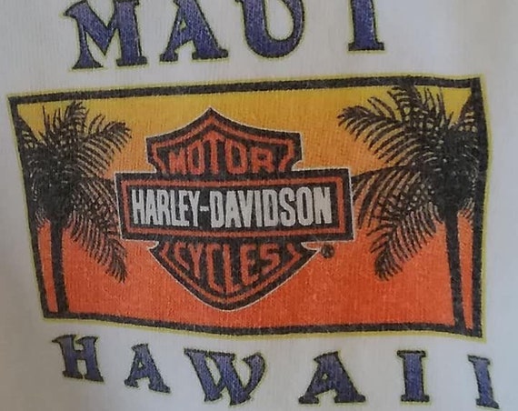 Vintage Harley Davidson Maui Hawaii Tee Shirt
