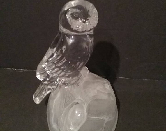 Cristal D'Arques Lead Crystal Owl, Paperweight
