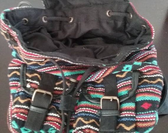 Vintage Woven Aztec Over the Shoulder Bag, India Cotton