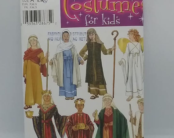 Sewing Pattern for Children's Nativity Costumes, Angel and Shepherd, Simplicity 4797