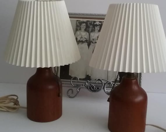 Mid-Century Modern Teak Table Lamps