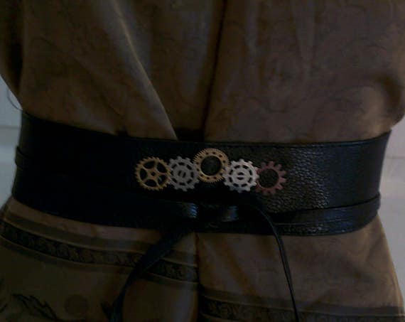 Steampunk Faux Leather Wrap Belt, for Women
