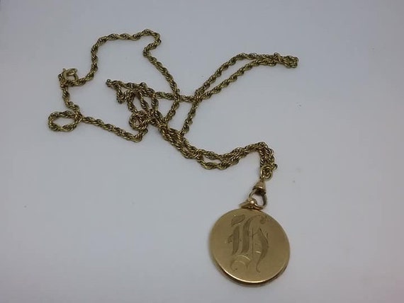 Victorian Gold Filled Locket, Antique Necklace