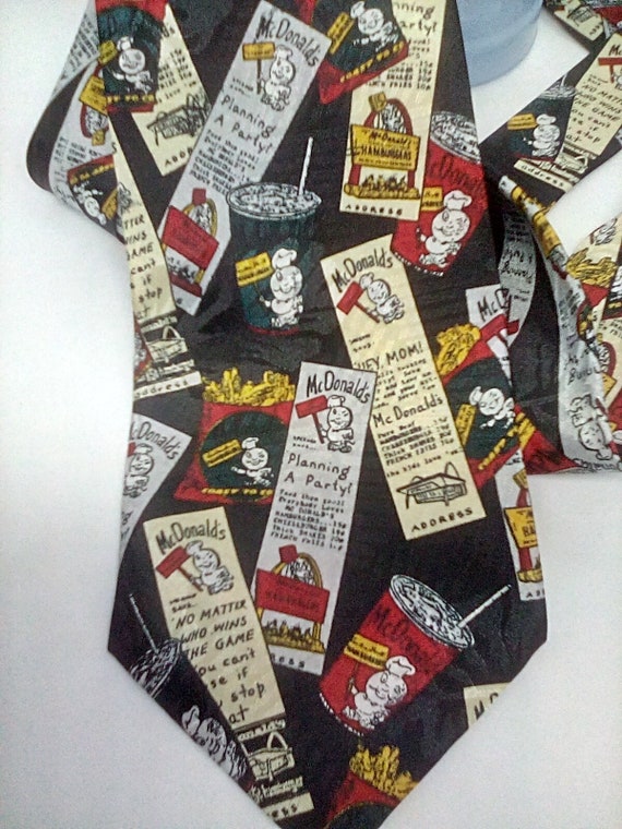 Vintage McDonalds Tie, Novelty McDonalds Employee… - image 2