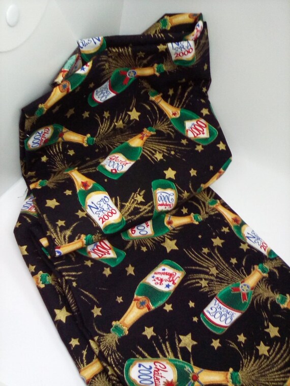 Millennium Fabric,New Year's 2000, VIP Cranston Material, Champagne Bottles, 3+ Yards