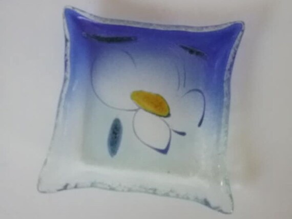 L'Oiseau de bois Art Glass Dish, Handmade