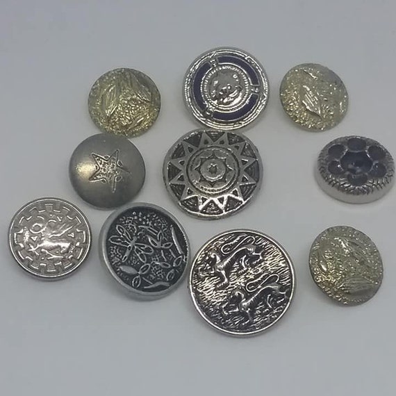 Vintage Mixed Metal Buttons,
