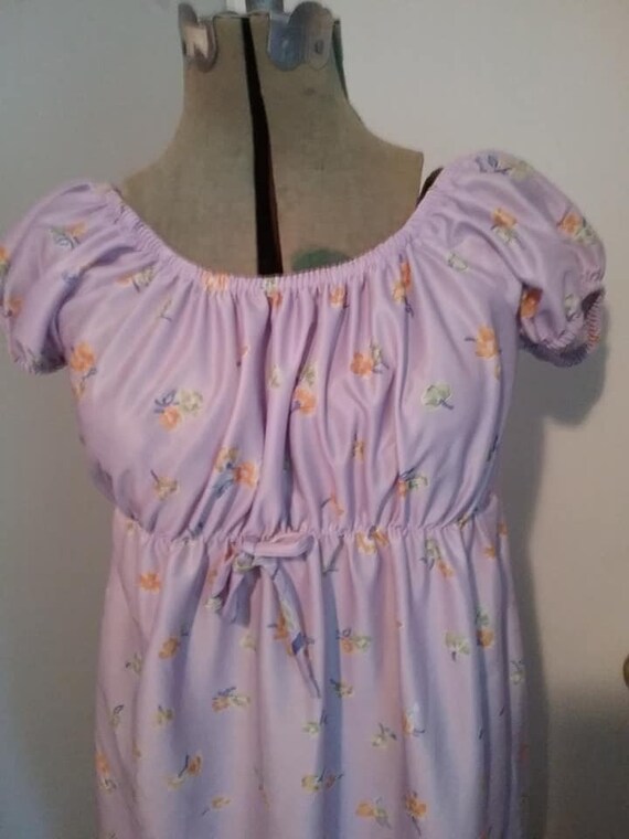 Vintage 1970's Off-shoulder Maxi Dress,