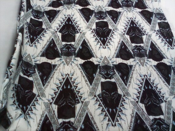 1 Yard Camelot Cotton, Licensed Black Panther Print, Superheroes Black Panther Material
