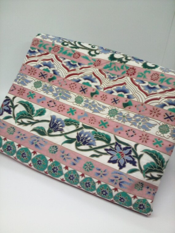 Vintage Floral Fabric, 3yards Cotton Floral, Stripe and Floral Material