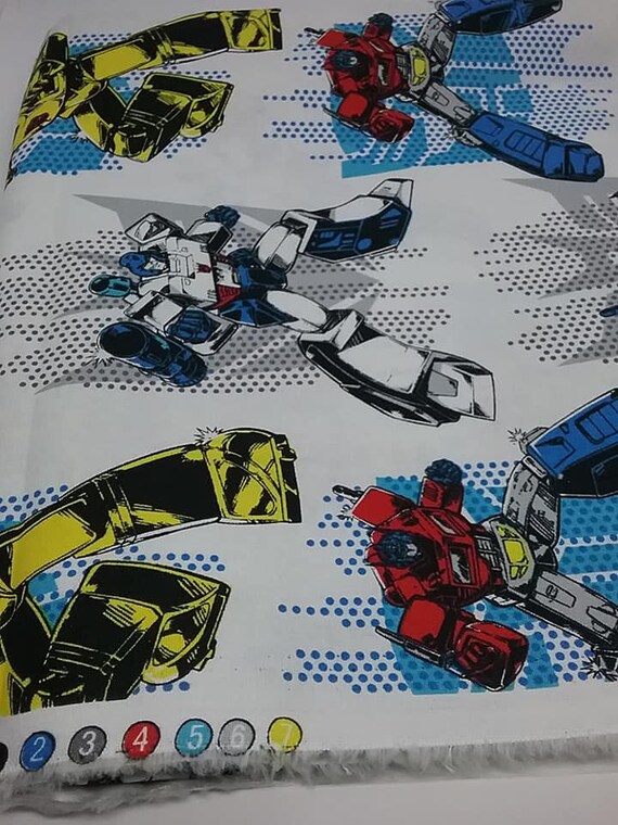 2 Yards Transformers Superhero Novelty Material, Licensed Hasbro Transformers Fabric, Children's Novelty Cotton Fabric