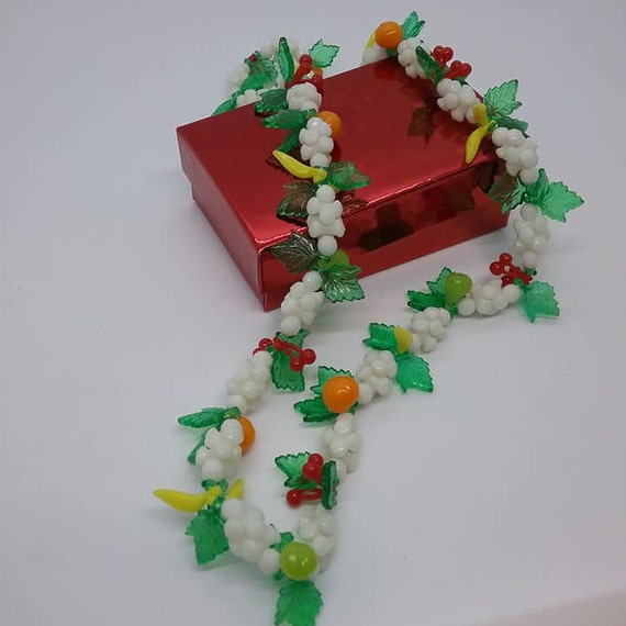 Boho Fruit Salad Necklace, Mid-Century Mod Fruit S