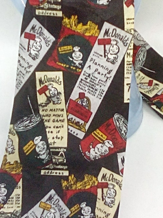 Vintage McDonalds Tie, Novelty McDonalds Employee… - image 6
